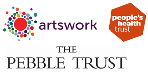 artswork, people's health trust and pebble trust logos
